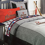 Houston Astros MLB Authentic Team Jersey Bedding Queen Size Comforter / Sheet Set