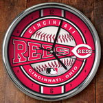 Cincinnati Reds MLB 12" Chrome Wall Clock