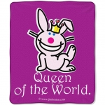 Happy Bunny Queen of the World Entertainment 50" x 60" Micro Raschel Throw