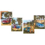 Surfin' Safari Collection (4pcs) - Contemporary mount print with beveled edge