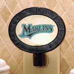 Florida Marlins MLB Art Glass Nightlight