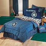 Seattle Mariners Team Denim Twin Comforter / Sheet Set