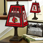 Louisville Cardinals NCAA College Art Glass Table Lamp