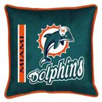 Miami Dolphins Side Lines Toss Pillow