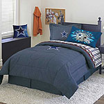 Dallas Cowboys NFL Team Denim Queen Comforter / Sheet Set