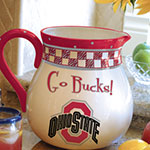 Ohio State OSU Buckeyes NCAA College 14" Gameday Ceramic Chip and Dip Platter