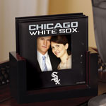 Chicago White Sox MLB Art Glass Photo Frame Coaster Set