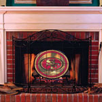 San Francisco 49ers NFL Stained Glass Fireplace Screen