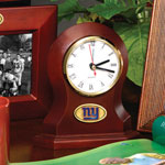 New York Giants NFL Brown Desk Clock