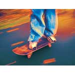 Skate Boarder I - Contemporary mount print with beveled edge