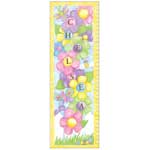 Garden Party Growth Chart - Contemporary mount print with beveled edge