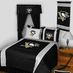 Pittsburgh Penguins Side Lines Comforter / Sheet Set