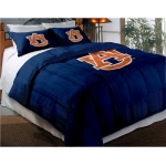 Auburn Tigers College Twin Chenille Embroidered Comforter Set with 2 Shams 64" x 86"