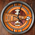 Oklahoma State Cowboys NCAA College 12" Chrome Wall Clock