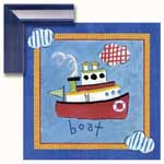 Go Man Go - Boat - Contemporary mount print with beveled edge