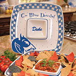 Duke Blue Devils NCAA College 14" Gameday Ceramic Chip and Dip Tray