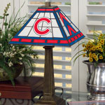 Chicago Cubs MLB Stained Glass Mission Style Table Lamp
