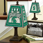 Michigan State Spartans NCAA College Art Glass Table Lamp