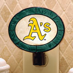 Oakland Athletics MLB Art Glass Nightlight