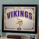 Minnesota Vikings NFL Framed Glass Mirror