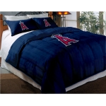 Los Angeles Angels MLB Twin Chenille Embroidered Comforter Set with 2 Shams 64" x 86"