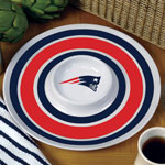 New England Patriots NFL 14" Round Melamine Chip and Dip Bowl