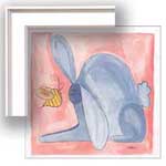 Grey Rabbit - Framed Canvas