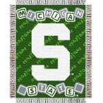 Michigan State Spartans NCAA College Baby 36" x 46" Triple Woven Jacquard Throw