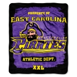 East Carolina Pirates College "Property of" 50" x 60" Micro Raschel Throw