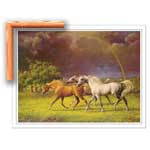 Arabians After a Storm - Framed Print