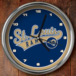 St. Louis Rams NFL 12" Chrome Wall Clock