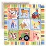 Barnyard Buddies II - Contemporary mount print with beveled edge