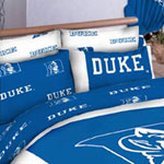 Duke Blue Devils 100% Cotton Sateen Standard Pillowcase - White