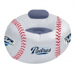 San Diego Padres MLB Vinyl Inflatable Chair w/ faux suede cushions