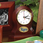 Tampa Bay Devil Rays MLB Brown Desk Clock