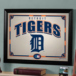 Detroit Tigers MLB Framed Glass Mirror