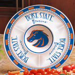 Boise State Broncos NCAA College 14" Ceramic Chip and Dip Tray