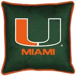 Miami Hurricanes UM Side Lines Toss Pillow