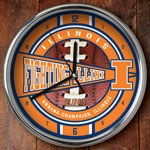 Illinois Illini NCAA College 12" Chrome Wall Clock