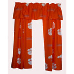 Clemson Tigers Short Window Drapes - 63"