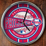 Philadelphia Phillies MLB 12" Chrome Wall Clock