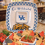 Kentucky Wildcats NCAA College 14" Gameday Ceramic Chip and Dip Tray