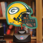 Green Bay Packers NFL Neon Helmet Table Lamp