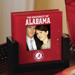 Alabama Crimson Tide NCAA College Art Glass Photo Frame Coaster Set