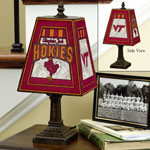 Virginia Tech Hokies NCAA College Art Glass Table Lamp