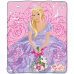 Barbie Purple Rose Entertainment 50" x 60" Micro Raschel Throw