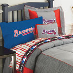 Atlanta Braves FULL Size Pinstripe Sheets Set