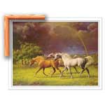 Arabians After a Storm - Contemporary mount print with beveled edge