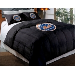 New York Mets MLB Twin Chenille Embroidered Comforter Set with 2 Shams 64" x 86"