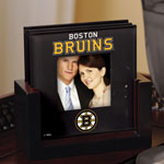 Boston Bruins NHL Art Glass Photo Frame Coaster Set